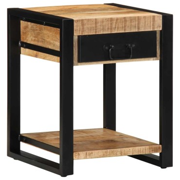 vidaXL Side Table 40x40x50cm Στερεό ακατέργαστο ξύλο Mango