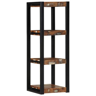 vidaXL Ράφι τοίχου Πολύχρωμο 35x35x100cm Στερεό ξύλο ανακτημένο 1 τεμ.