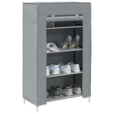 ντουλάπι παπουτσιών vidaXL Γκρι 60,5x30x97cm Μη υφασμένο ύφασμα