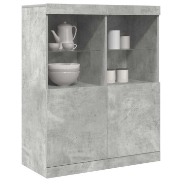 vidaXL Ντουλάπι Γκρι Σκυροδέματος 81x37x100cm Επεξεργασμένο Ξύλο 1 τεμ.