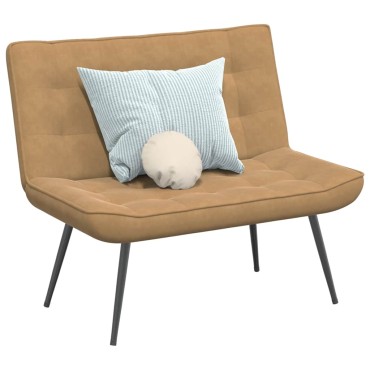vidaXL Πάγκος Καφέ 110x74x84cm Βελούδινος 1 τεμ.