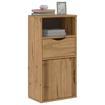 vidaXL Συρταριέρα με Συρτάρι ODDA 40x24x79cm από Μασίφ Ξύλο Πεύκου 1 τεμ.