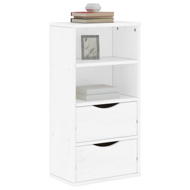 vidaXL Συρταριέρα με Συρτάρια ODDA Λευκό 40x24x79cm Μασίφ Ξύλο Πεύκου 1 τεμ.