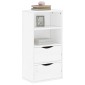 vidaXL Συρταριέρα με Συρτάρια ODDA Λευκό 40x24x79cm Μασίφ Ξύλο Πεύκου 1 τεμ.