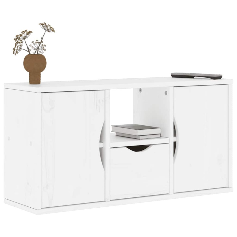 vidaXL Έπιπλο Τηλεόρασης με Συρτάρι ODDA Λευκό 79x24x40cm Ξύλο Πεύκου