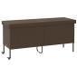 vidaXL Κουτί Αποθήκευσης Κήπου με Ρόδες 160x55x75cm Συνθετικό Ρατάν 1 τεμ.