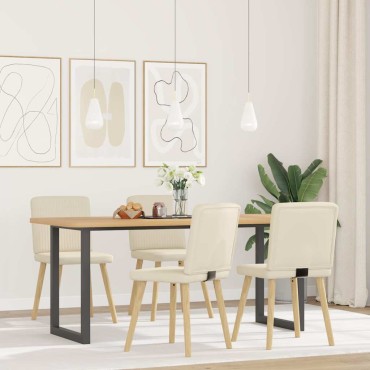 vidaXL Καρέκλες Τραπεζαρίας 4 τεμ. Λινές 45x54x86 cm