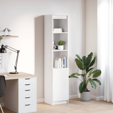 vidaXL Ντουλάπι Λευκό 37,5x35x180cm Επεξεργασμένο Ξύλο 1 τεμ.