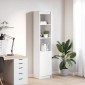 vidaXL Ντουλάπι Λευκό 37,5x35x180cm Επεξεργασμένο Ξύλο 1 τεμ.
