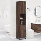 vidaXL Ντουλάπι μπάνιου καφέ δρυς 35x37,5x188,5cm Κατασκευασμένο ξύλο