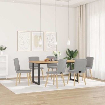 vidaXL Καρέκλες τραπεζαρίας 6 τεμ. Cloud Grey Fabric 45x54x86 cm