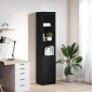vidaXL Ντουλάπι Μαύρη δρυς 37,5x35x180cm από Επεξεργασμένο Ξύλο 1 τεμ.