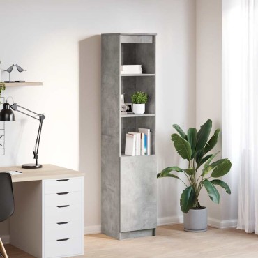 vidaXL Ντουλάπι Γκρι Σκυροδέματος 37,5x35x180cm Επεξεργασμένο Ξύλο 1 τεμ.