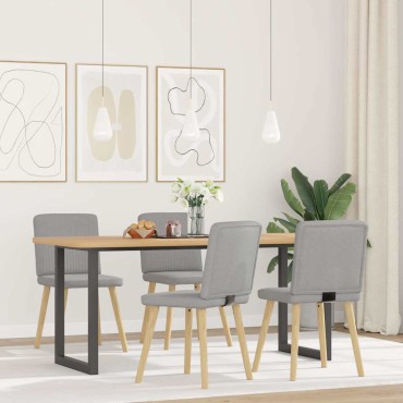 vidaXL Καρέκλες τραπεζαρίας 4 τεμ. Cloud Grey Fabric 45x54x86 cm