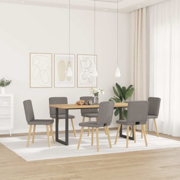 vidaXL Καρέκλες Τραπεζαρίας 6 τεμ. Χρώμα Taupe Υφασμάτινες 45x54x86 cm