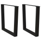 vidaXL Πόδια Τραπεζαρίας Σχήματος V 2 τεμ. Μαύρο 90x(72-73,3)cm Ατσάλι