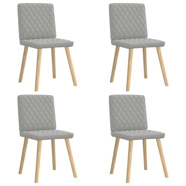 vidaXL Καρέκλες τραπεζαρίας 4 τεμ. Cloud Grey Fabric 45x54x86 cm