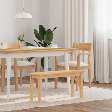 Πάγκος vidaXL από μασίφ ξύλο καουτσούκ 90x30x45cm