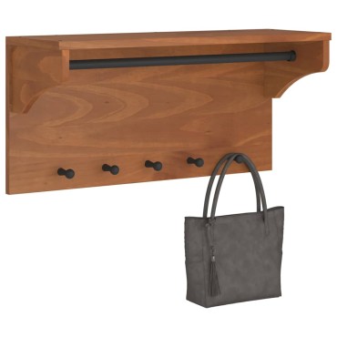 vidaXL Επίτοιχη κρεμάστρα παλτών SANDNES 87x30x42 εκ. Πεύκο μασίφ ξύλο