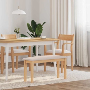 Πάγκος vidaXL από μασίφ ξύλο καουτσούκ 90x30x46,5 cm