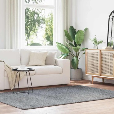vidaXL Χαλί Shaggy με Ψηλό Πέλος NAVARRA Ασημί Γκρι 160x230cm