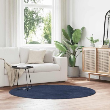 vidaXL Χαλί Shaggy με Ψηλό Πέλος NAVARRA Ναυτικό 160x160cm