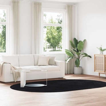 vidaXL Χαλί Shaggy με Ψηλό Πέλος NAVARRA Μαύρο 300x200cm πολυεστέρας