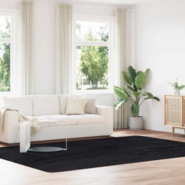 vidaXL Χαλί Shaggy με Ψηλό Πέλος NAVARRA Μαύρο 240x340cm πολυεστέρας