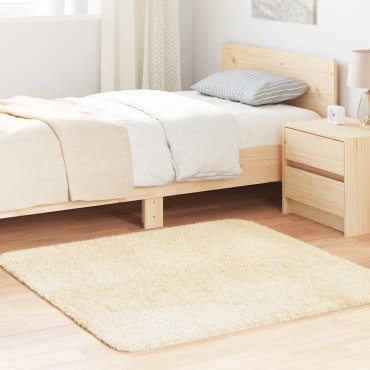 vidaXL Χαλί Shaggy με Ψηλό Πέλος NAVARRA Κρέμα 120x120cm πολυεστέρας