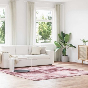 vidaXL Χαλί Shaggy με Ψηλό Πέλος NAVARRA Σκ. Ροζ 240x240cm