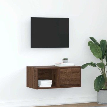 vidaXL Έπιπλο Τηλεόρασης καφέ δρυς 60x31x25,5cm Επεξεργασμένο Ξύλο