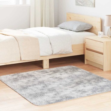 vidaXL Χαλί Shaggy με Ψηλό Πέλος NAVARRA Ανοιχτό Γκρι 120x120cm