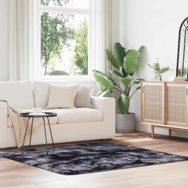 vidaXL Χαλί Shaggy με Ψηλό Πέλος NAVARRA Σκούρο Γκρι 160x160cm