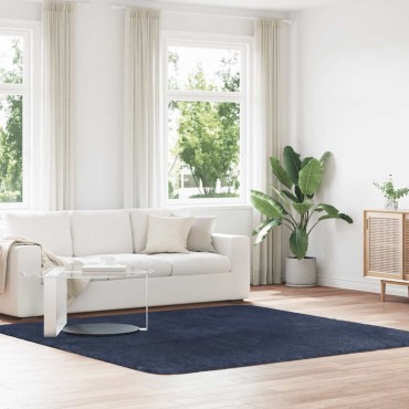 vidaXL Χαλί Shaggy με Ψηλό Πέλος NAVARRA Ναυτικό 240x240cm