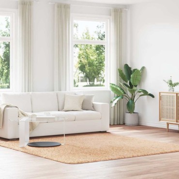 vidaXL Χαλί Shaggy με Ψηλό Πέλος NAVARRA Μπεζ 240x240cm πολυεστέρας
