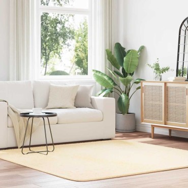 vidaXL Χαλί Shaggy με Ψηλό Πέλος NAVARRA Κρέμα 200x200cm πολυεστέρας