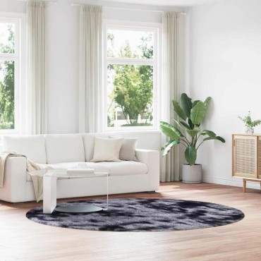 vidaXL Χαλί Shaggy με Ψηλό Πέλος NAVARRA Σκούρο Γκρι 240x240cm