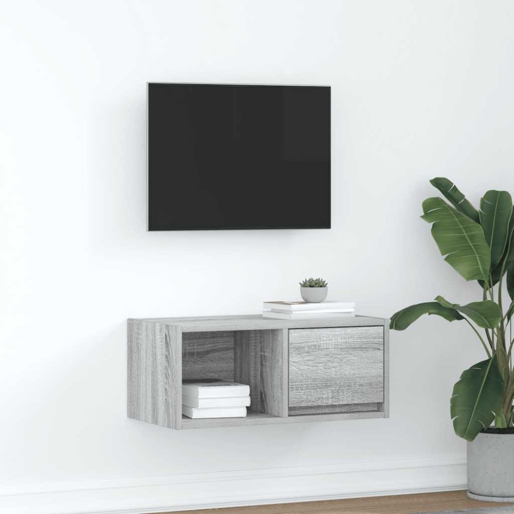 vidaXL Έπιπλο Τηλεόρασης Γκρι Sonoma 60x31x25,5cm Επεξεργασμένο Ξύλο