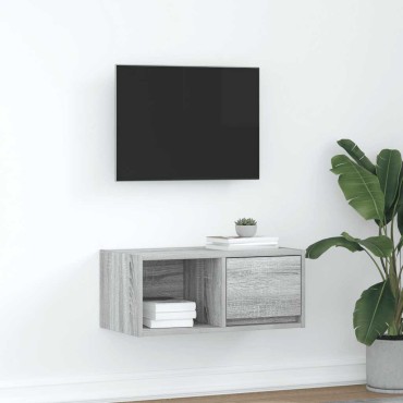 vidaXL Έπιπλο Τηλεόρασης Γκρι Sonoma 60x31x25,5cm Επεξεργασμένο Ξύλο