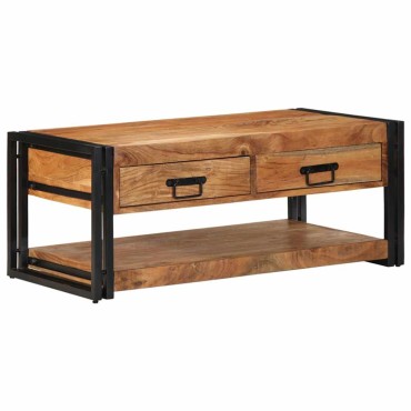 vidaXL Τραπεζάκι σαλονιού 90x50x38cm μασίφ ξύλο ακακίας 1 τεμ.