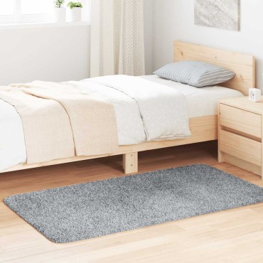 vidaXL Χαλί Shaggy με Ψηλό Πέλος NAVARRA Ασημί Γκρι 80x150cm