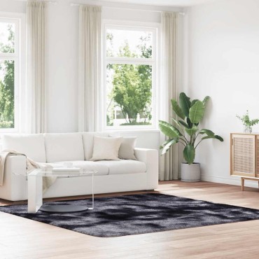 vidaXL Χαλί Shaggy με Ψηλό Πέλος NAVARRA Σκούρο Γκρι 240x240cm