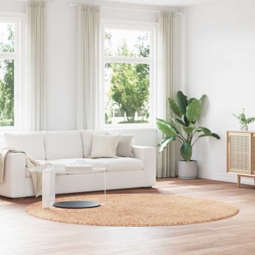 vidaXL Χαλί Shaggy με Ψηλό Πέλος NAVARRA Μπεζ 240x240cm πολυεστέρας