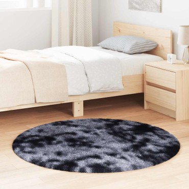 vidaXL Χαλί Shaggy με Ψηλό Πέλος NAVARRA Σκούρο Γκρι 120x120cm