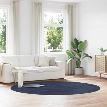 vidaXL Χαλί Shaggy με Ψηλό Πέλος NAVARRA Ναυτικό 240x240cm