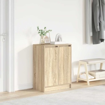 vidaXL Παπουτσοθήκη Sonoma Δρυς 57x34x76cm από Επεξεργασμένο Ξύλο