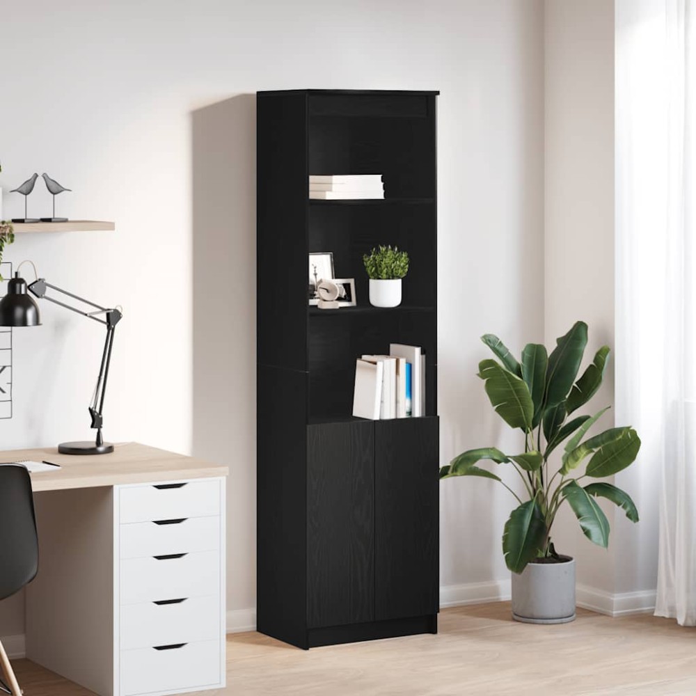 vidaXL Ντουλάπι Μαύρη δρυς 50x35x180cm από Επεξεργασμένο Ξύλο 1 τεμ.