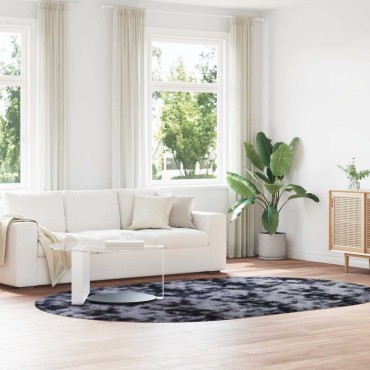 vidaXL Χαλί Shaggy με Ψηλό Πέλος NAVARRA Σκούρο Γκρι 300x200cm