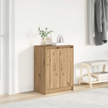 vidaXL Παπουτσοθήκη Τεχνίτης Δρυς 57x34x76cm από Επεξεργασμένο Ξύλο