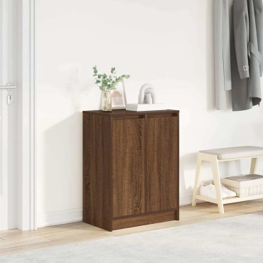 vidaXL Παπουτσοθήκη Καφέ Δρυς 57x34x76cm από Επεξεργασμένο Ξύλο